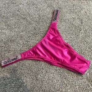 Victoria's Secret Brazilian Shine Strap Panty Fuchsia Frenzy